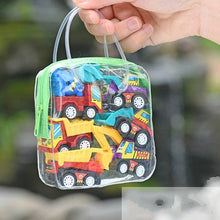 Load image into Gallery viewer, 6pcs Children Car Set Simulate Educational Trailer Toy Inertia Truck Kids Race Car Plaything Pull Back Cars For Kids Boys Gift