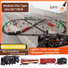 Load image into Gallery viewer, Classic Electric Train Toy Vihcle Railway Motorized Train DIY Track Railway Set Dynamic Steam RC Trains Electrique Toy For Kids