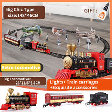 Load image into Gallery viewer, Classic Electric Train Toy Vihcle Railway Motorized Train DIY Track Railway Set Dynamic Steam RC Trains Electrique Toy For Kids