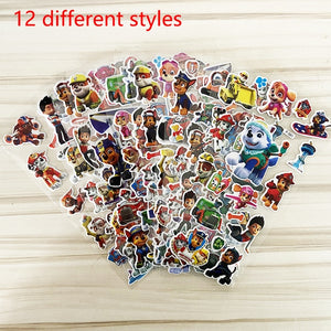 PAW Patrol dog Toy car Stickers 3D Children's Cartoon Tattoo stickers Bubble Paste Thicken The Reward Stickers Kids Toys Gifts