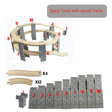 Load image into Gallery viewer, EDWONE One Set Beech Wood Railway Vehicle Accessories Toys Wood Track Assembled educational toys Compatibel All Wood Track Biro

