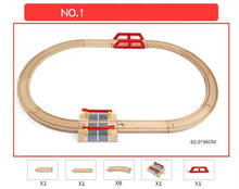 Load image into Gallery viewer, EDWONE One Set Beech Wood Railway Vehicle Accessories Toys Wood Track Assembled educational toys Compatibel All Wood Track Biro
