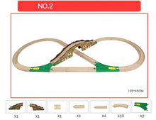 Load image into Gallery viewer, EDWONE One Set Beech Wood Railway Vehicle Accessories Toys Wood Track Assembled educational toys Compatibel All Wood Track Biro
