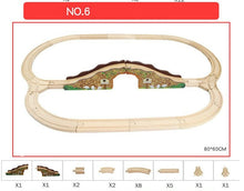 Load image into Gallery viewer, EDWONE One Set Beech Wood Railway Vehicle Accessories Toys Wood Track Assembled educational toys Compatibel All Wood Track Biro
