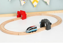 Load image into Gallery viewer, EDWONE One Set Beech Wood Railway Vehicle Accessories Toys Wood Track Assembled educational toys Compatibel All Wood Track Biro
