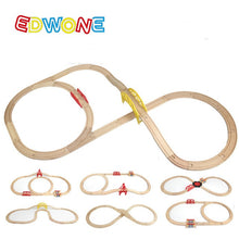 Load image into Gallery viewer, EDWONE One Set Beech Wood Railway Vehicle Accessories Toys Wood Track Assembled educational toys Compatibel All Wood Track Biro

