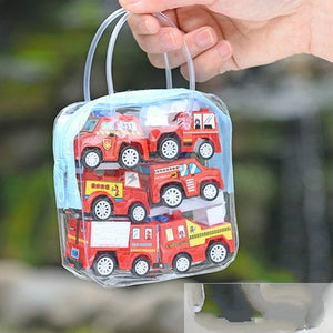 6pcs Children Car Set Simulate Educational Trailer Toy Inertia Truck Kids Race Car Plaything Pull Back Cars For Kids Boys Gift