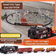 Load image into Gallery viewer, Classic Electric Train Toy Vihcle Railway Motorized Train DIY Track Railway Set Dynamic Steam RC Trains Electrique Toy For Kids
