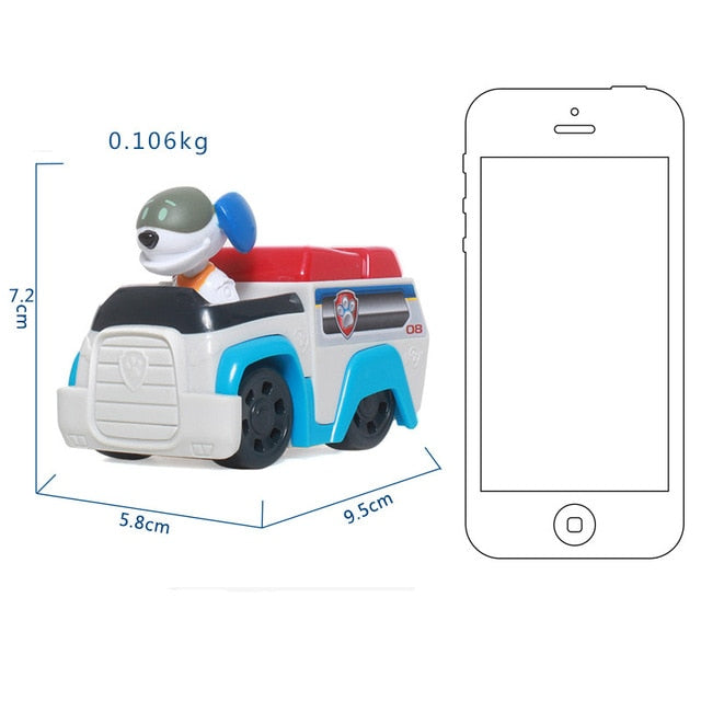 Paw Patrol Dog Puppy Patrol car Patrulla Canina toys Action Figures Model Toy Chase Marshall Ryder Vehicle Car Kids Toy