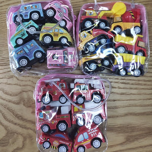 6pcs Children Car Set Simulate Educational Trailer Toy Inertia Truck Kids Race Car Plaything Pull Back Cars For Kids Boys Gift