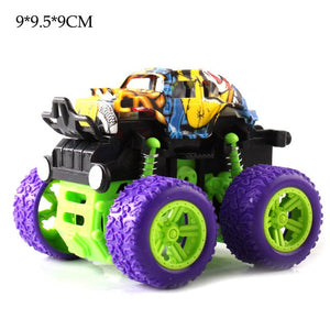 Mini Inertial Off-Road Vehicle Pullback Children Toy Car Plastic Friction Stunt Car Juguetes Carro kids toys for boys