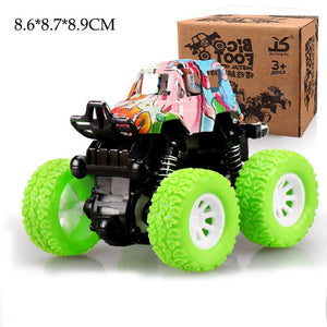 Mini Inertial Off-Road Vehicle Pullback Children Toy Car Plastic Friction Stunt Car Juguetes Carro kids toys for boys