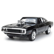 Load image into Gallery viewer, Hot 1:32 Dodge Classic Car Showpiece Diecast Metal Model Car Sound and Light Pull-back Vehicle Toy for Children Gift 4 colors

