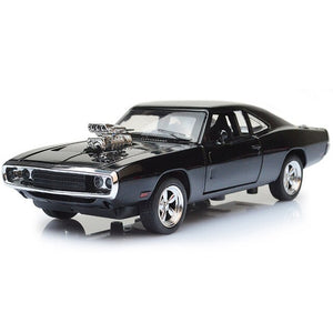 Hot 1:32 Dodge Classic Car Showpiece Diecast Metal Model Car Sound and Light Pull-back Vehicle Toy for Children Gift 4 colors
