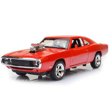 Load image into Gallery viewer, Hot 1:32 Dodge Classic Car Showpiece Diecast Metal Model Car Sound and Light Pull-back Vehicle Toy for Children Gift 4 colors
